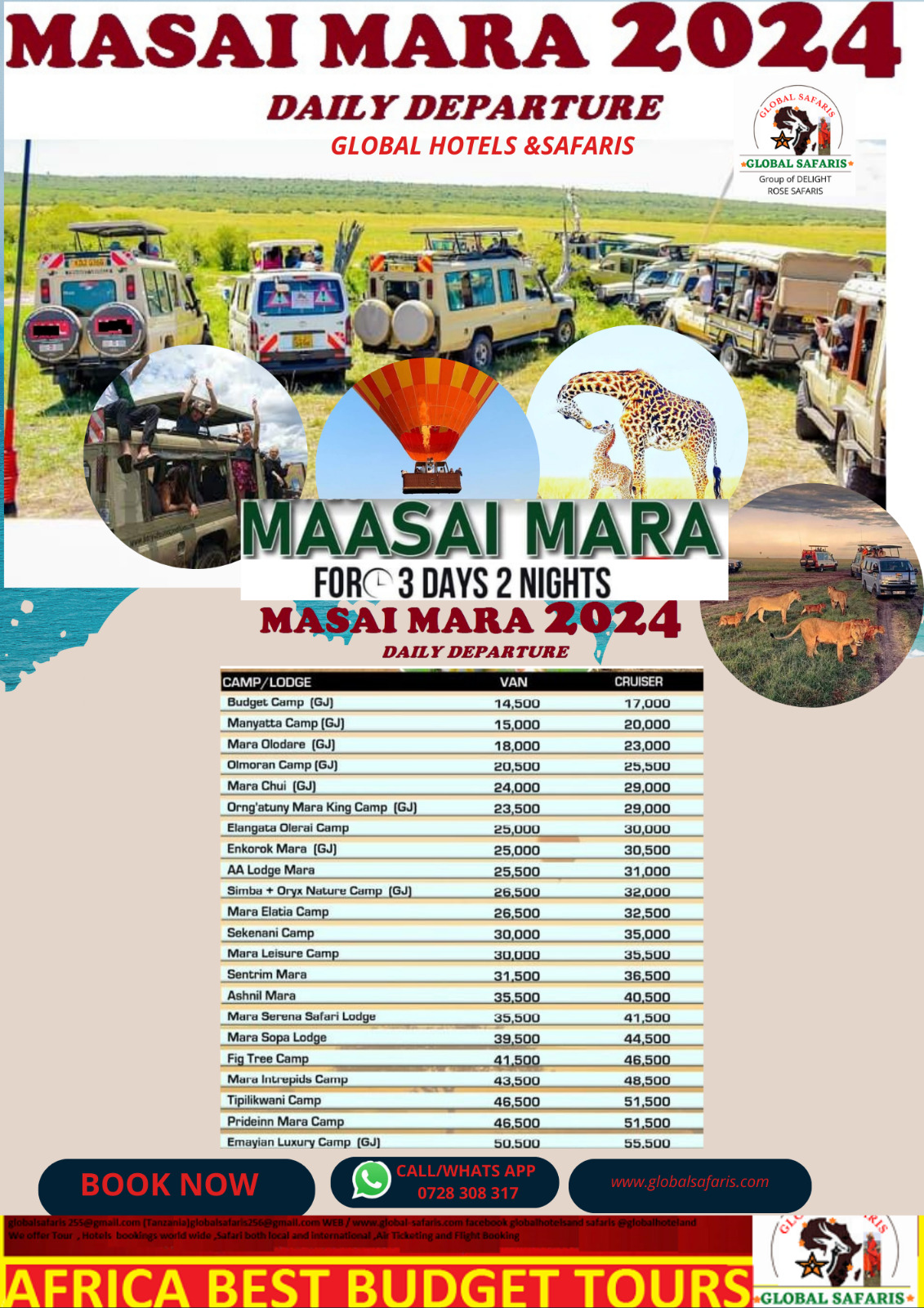 3 days Masai mara tour