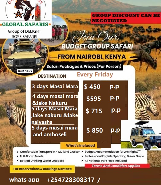 Explore Masai Mara & Lake Nakuru on a 4-day Kenya safari